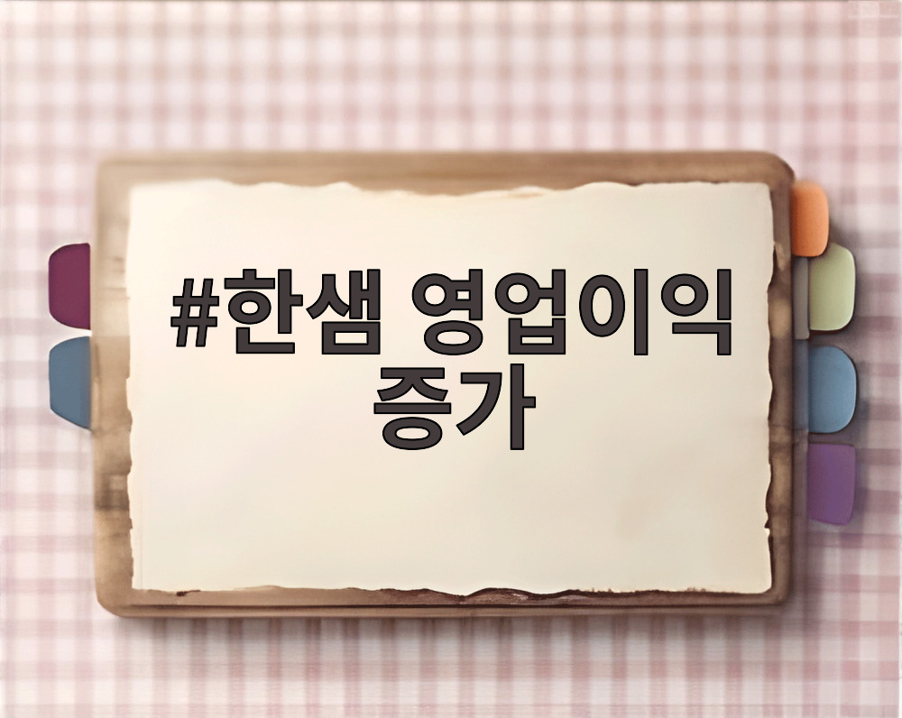 한샘 영업이익 증가