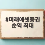 미래에셋증권 순익 최대