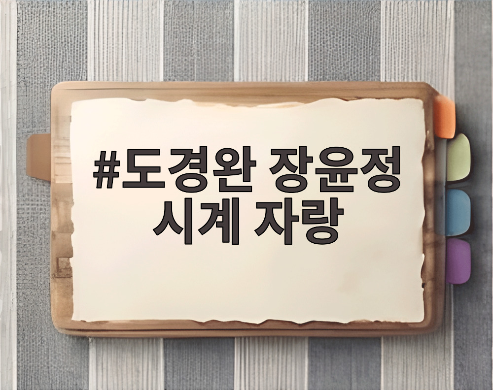 도경완 장윤정 시계 자랑