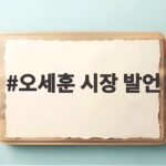 오세훈 시장 발언