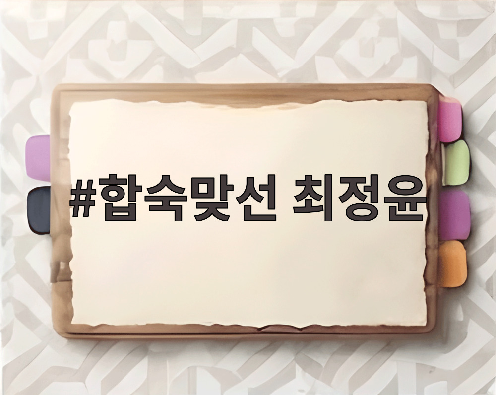 합숙맞선 최정윤