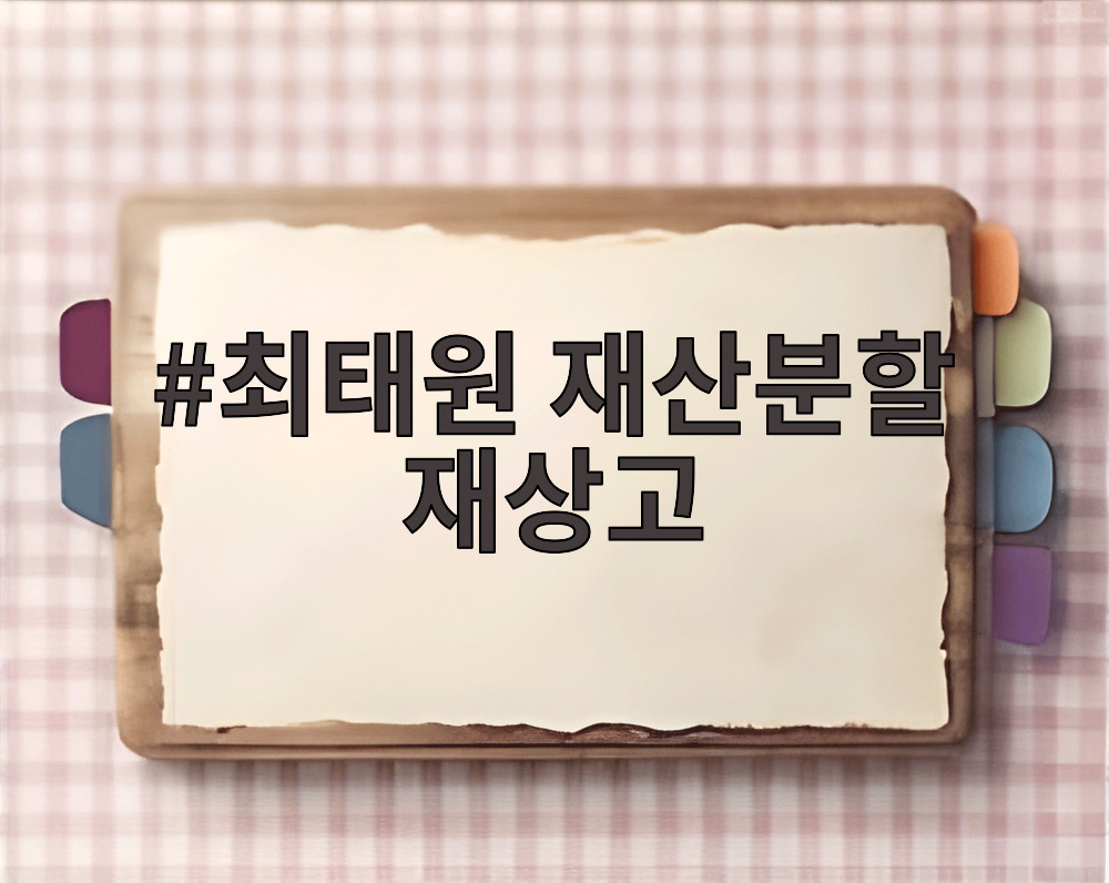 최태원 재산분할 재상고
