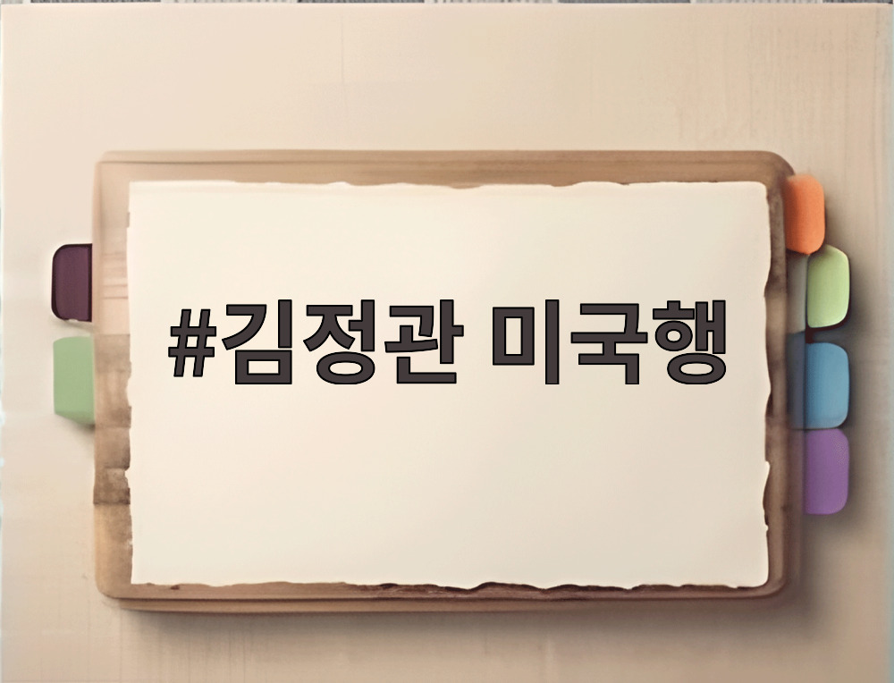 김정관 미국행