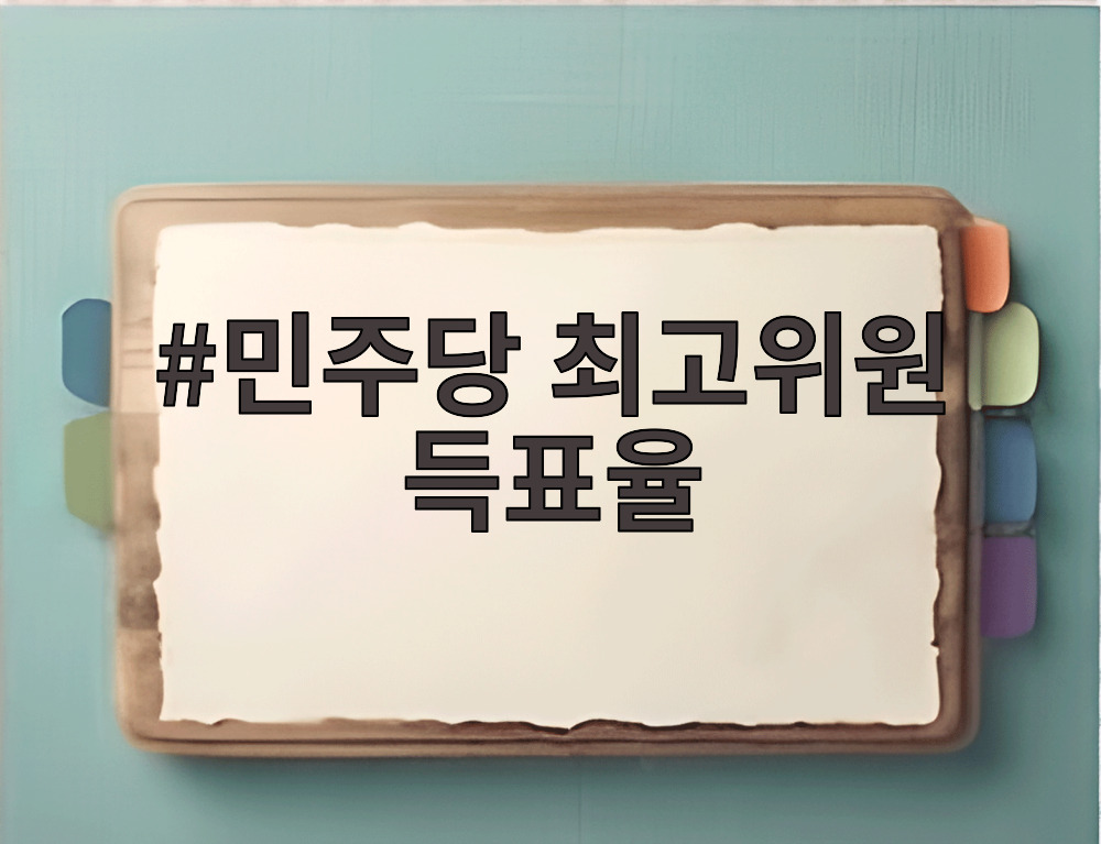 민주당 최고위원 득표율 경기 서울 결과