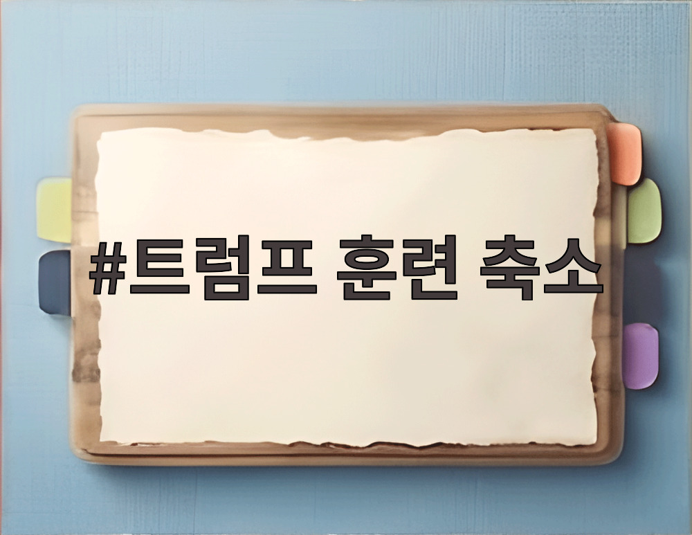 트럼프 훈련 축소