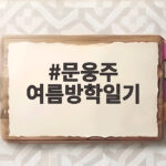 문웅주 여름방학일기와 함께한 기록 문웅주 여름방학일기