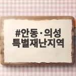 안동의성 특별재난지역 선포 의미와 지원 내용 안동·의성 특별재난지역