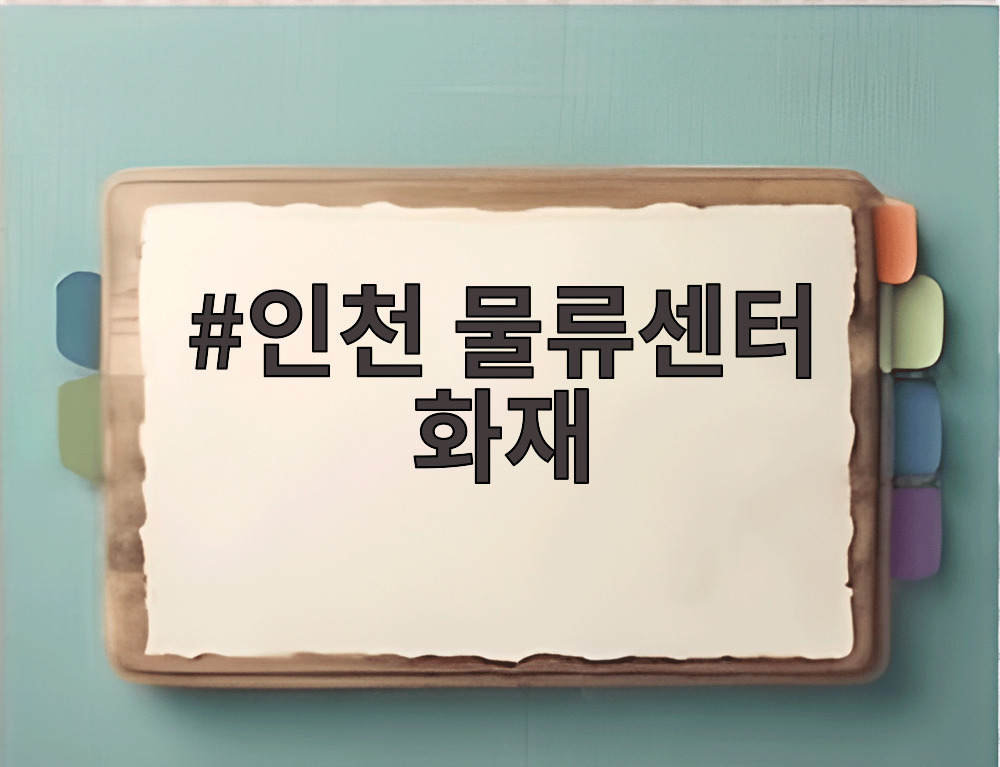 인천 물류센터 화재