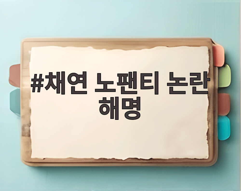 채연 노팬티 논란 해명