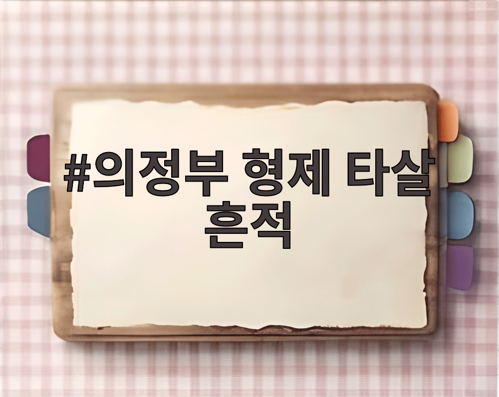 의정부 형제 타살 흔적