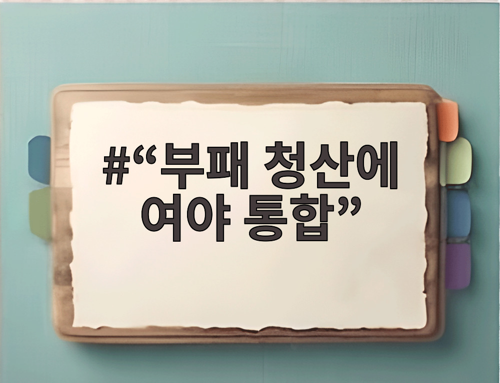 부패 청산에 여야 통합