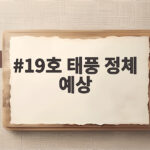 19호 태풍 나라 중국 남부 정체 예상 우리나라 영향은 없을까 19호 태풍 정체 예상