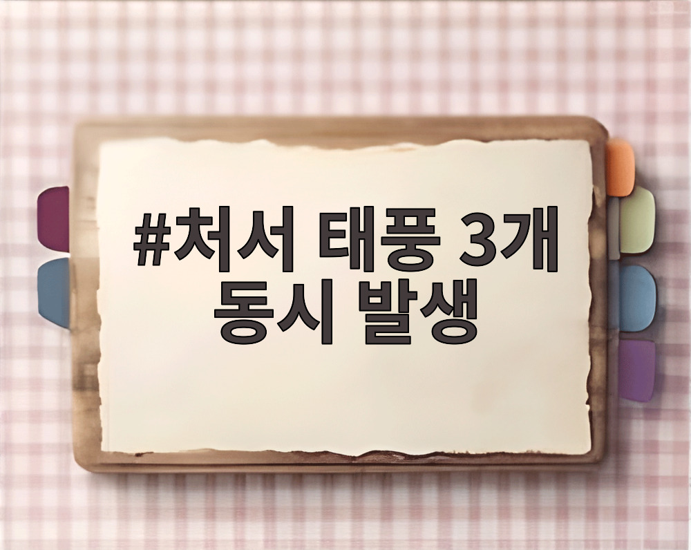 처서 태풍 3개 동시 발생