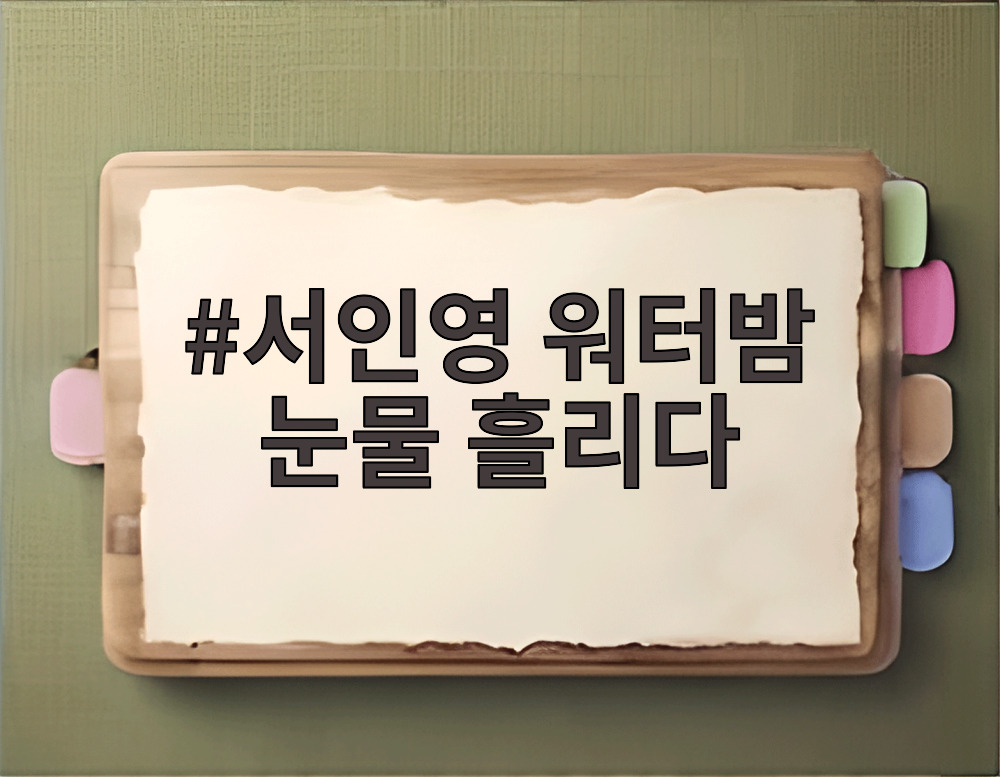 서인영 워터밤 눈물 흘리다