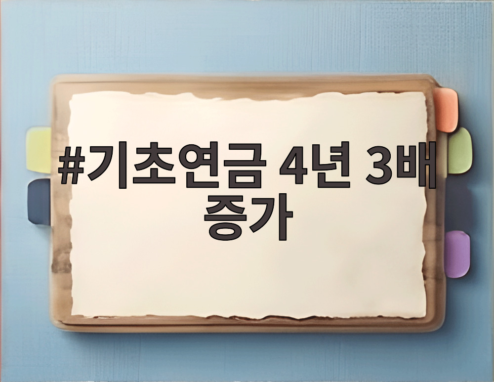 기초연금 4년 3배 증가