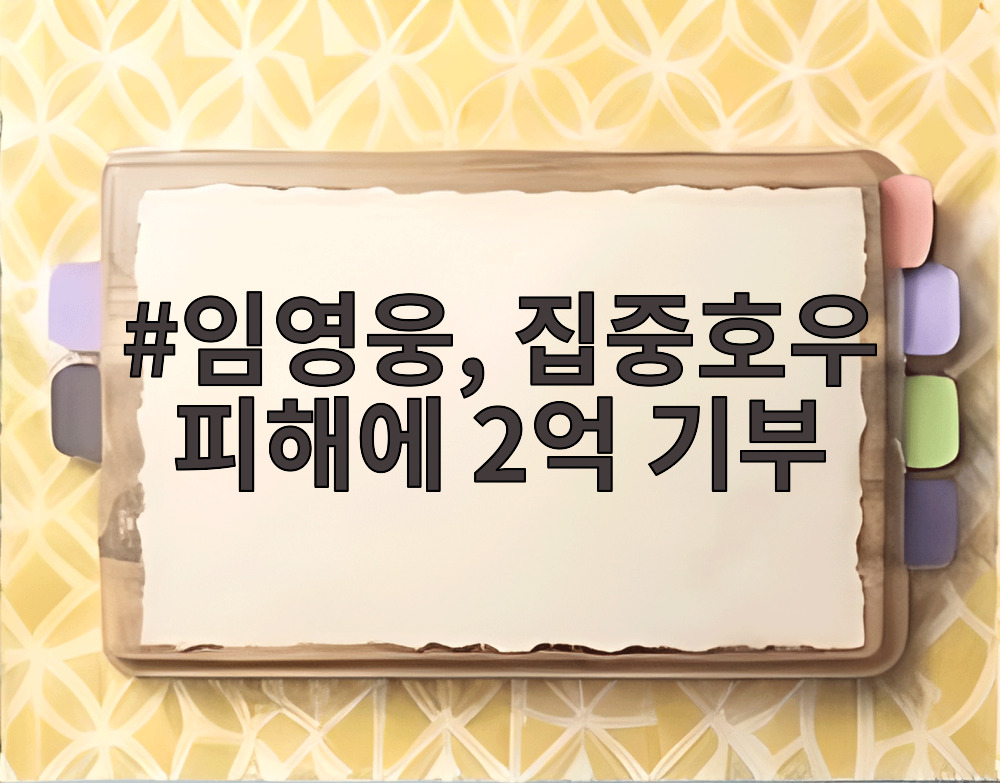 임영웅, 집중호우 피해에 2억 기부