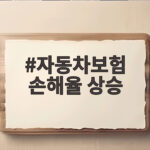 자동차보험 손해율 상승세 언제까지 이어질까 자동차보험 손해율 상승