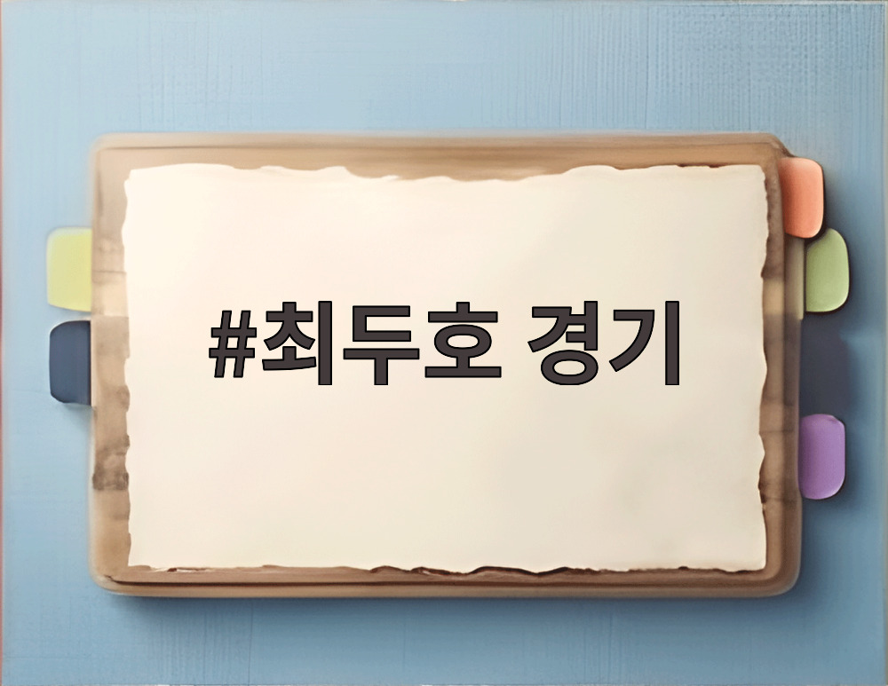 최두호 경기