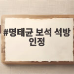 명태균 보석 석방 인정