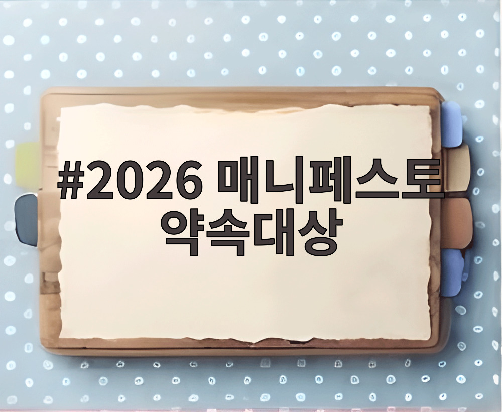 2026 매니페스토 약속대상