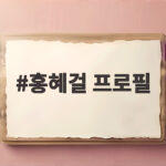 홍혜걸 프로필