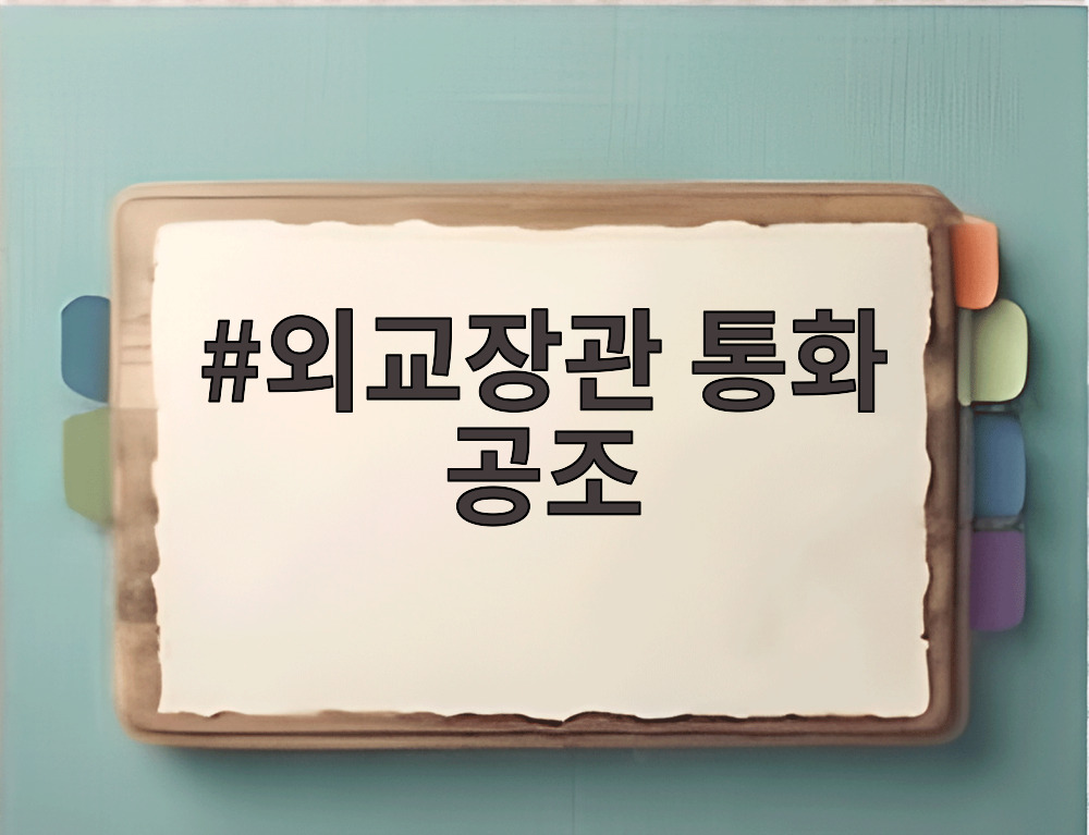 외교장관 통화 공조