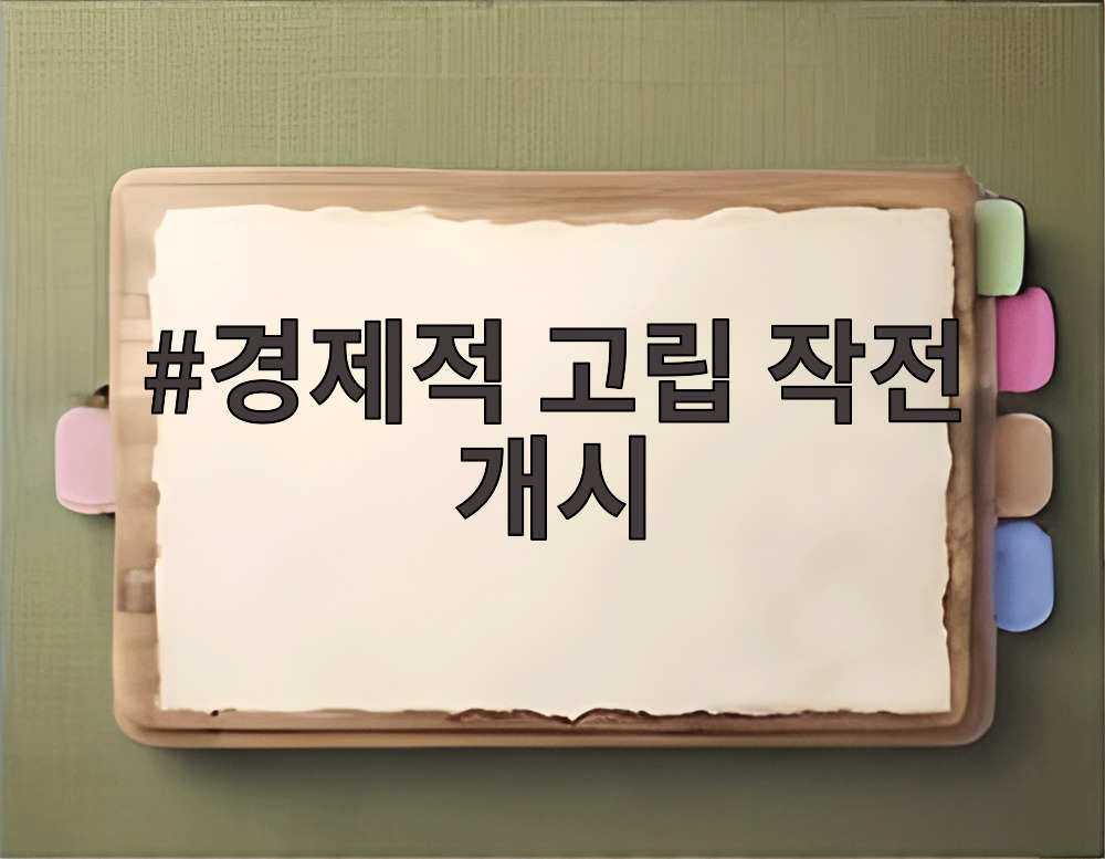 경제적 고립 작전 개시
