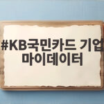 KB국민카드 기업 마이데이터 도입, 종이서류 없이 기업카드 발급 KB국민카드 기업 마이데이터