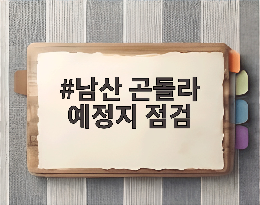 남산 곤돌라 예정지 점검