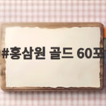 홍삼원 골드 60포 선물 추천 홍삼원 골드 60포