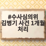 김병기 사건 수사심의위 1개월 내 처리 지시, 늑장 수사 마무리되나 수사심의위 김병기 사건 1개월 처리