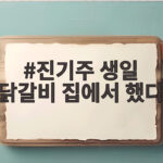 진기주 생일 닭갈비 집에서 했다