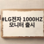 LG전자 1000HZ 모니터 출시