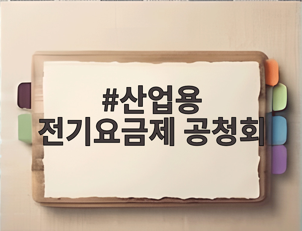 산업용 전기요금제 공청회