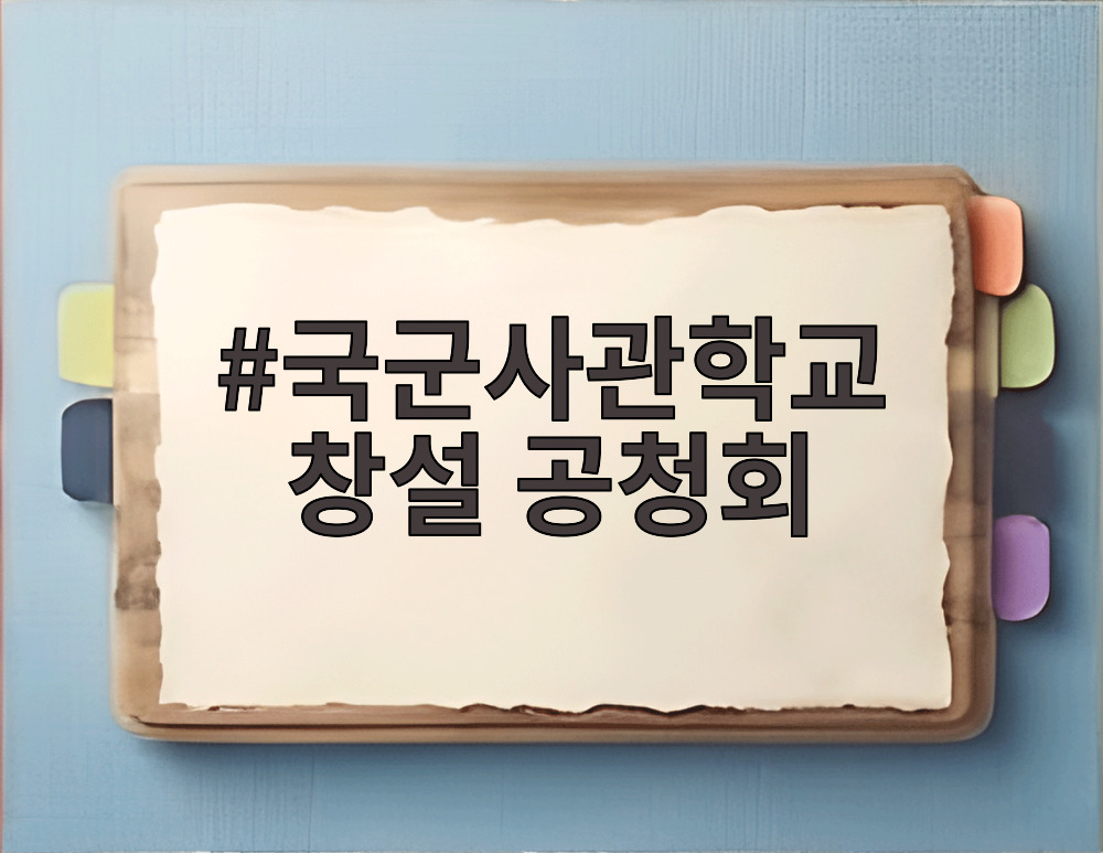 국군사관학교 창설 공청회