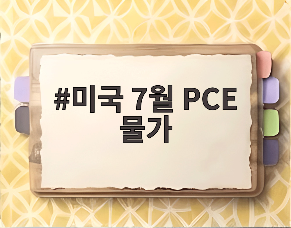 미국 7월 PCE 물가
