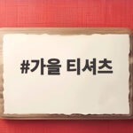 가을 티셔츠 스타일링으로 완성하는 데일리룩 가을 티셔츠