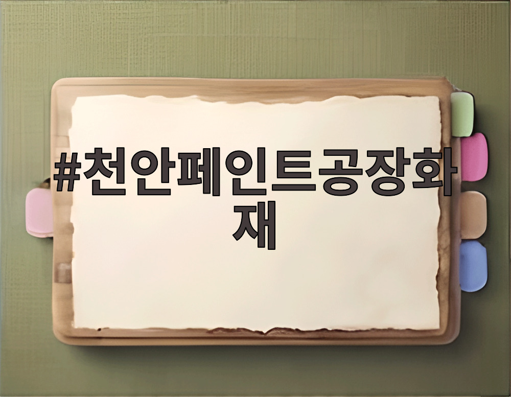 천안페인트공장화재
