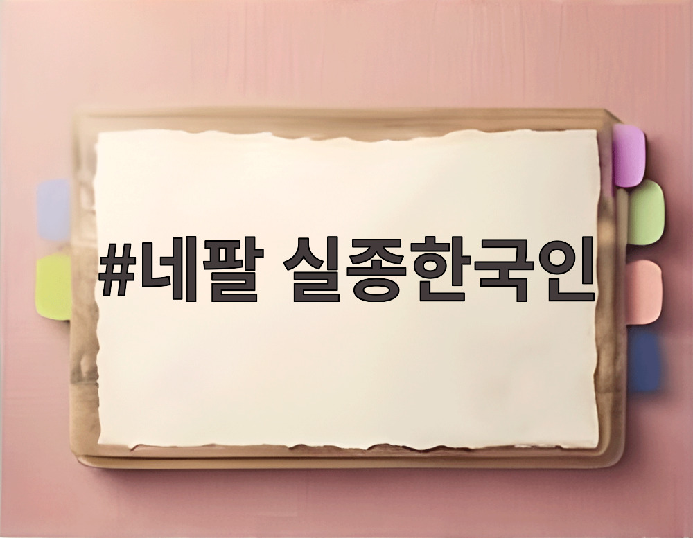 네팔 실종한국인