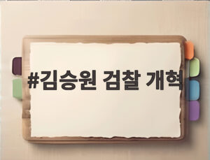김승원 검찰 개혁
