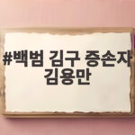 백범 김구 증손자의 하영 친일 논란 조언과 친일 재산 환수의 의미 백범 김구 증손자 김용만