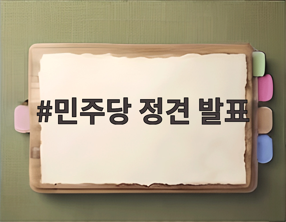 민주당 정견 발표 현장