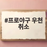 프로야구 우천 취소 3경기 하루에 몰아친 비 프로야구 우천 취소