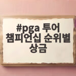 pga 투어 챔피언십 순위별 상금