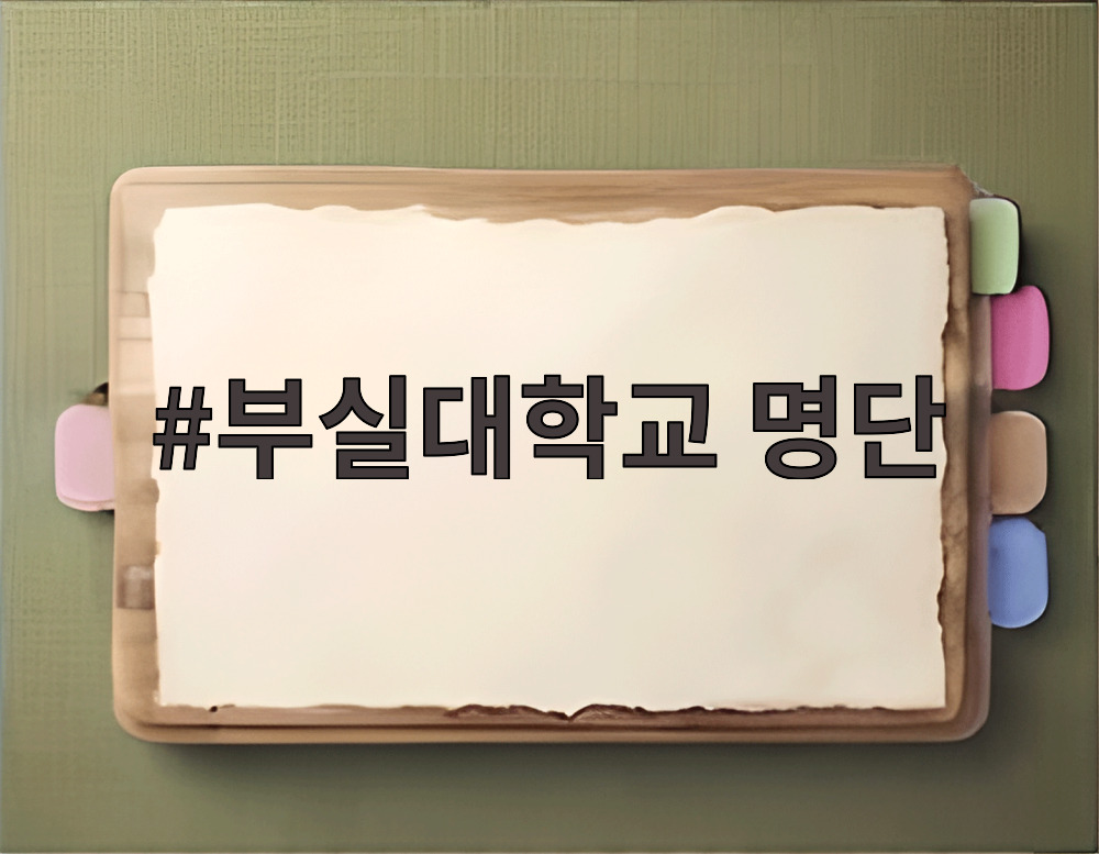 부실대학교 명단