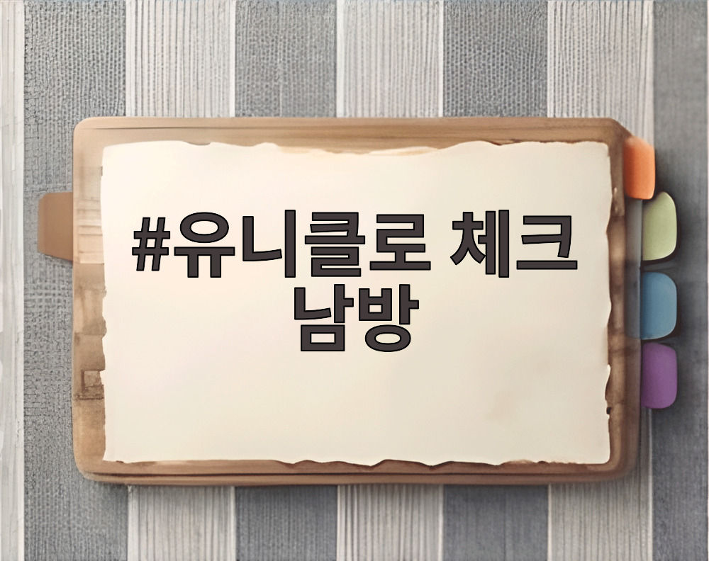 유니클로 체크 남방