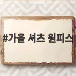 가을 셔츠 원피스