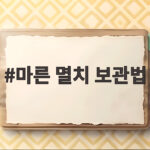 마른 멸치 보관법