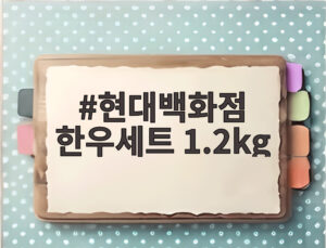 현대백화점 한우세트 1.2kg