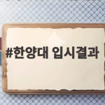 2027 한양대 입시결과 수시 정시 한양대 입시결과